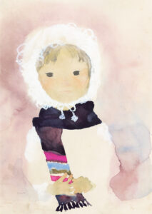 Chihiro Iwasaki, Child Wearing a White Woolen Cap, 1970