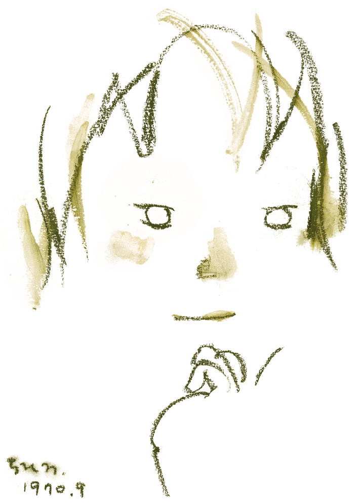 Chihiro Iwasaki, Girl Resting Her Chin on Her Hand, 1970