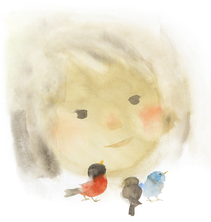 Chihiro Iwasaki, The Birds at the Window and the Girl, from Kotori no Kuruhi (The Pretty Bird), Shiko-sha, 1971