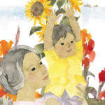 いわさきちひろ　夏の母と子　1960年代前半