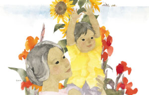 いわさきちひろ　夏の母と子　1960年代前半
