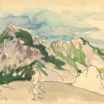 いわさきちひろ　燕山荘より燕岳をのぞむ　1950年8月23日