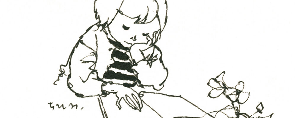 いわさきちひろ　本を読む少女　1965年