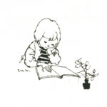 いわさきちひろ　本を読む少女　1965年