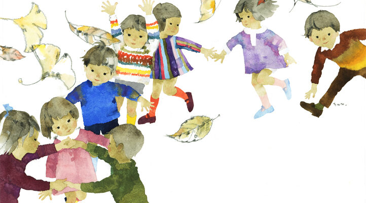 いわさきちひろ　「ロンドン橋がおちる」　1966年