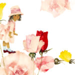 いわさきちひろ　バラと少女　1966年 （この作品は、開催中の展覧会で展示しています。）