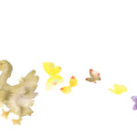 いわさきちひろ　おさんぽ　『もしもしおでんわ』（童心社）より　1970年