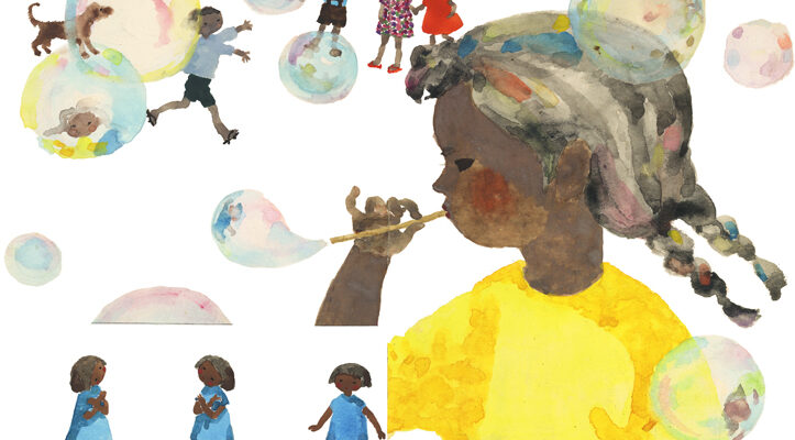 いわさきちひろ　しゃぼんだま　1954年