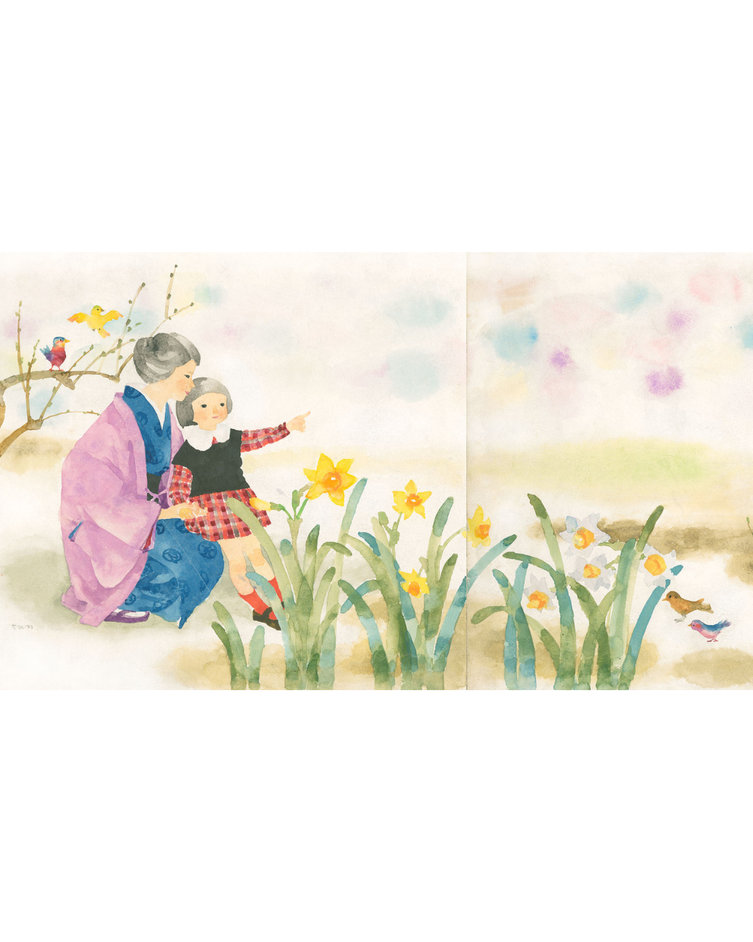 野口小頻【複製】 老松凌霄花図 絹本 女流南画家の双璧 掛軸23100307 奥原晴湖 松風小閣、青山白雲、山水図(双福)/Web書画ミュージアム