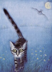 ユゼフ・ヴィルコン 『ブラウンさんのネコ』 表紙習作 1987年