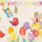 作品：いわさきちひろ　「ちゅーりっぷ」　19６1年頃