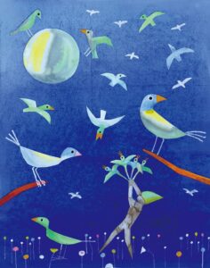 堀文子　『トツパンの絵物語　青い鳥』（新装版、フレーベル館）より　1969年　（一般財団法人堀文子記念館蔵）